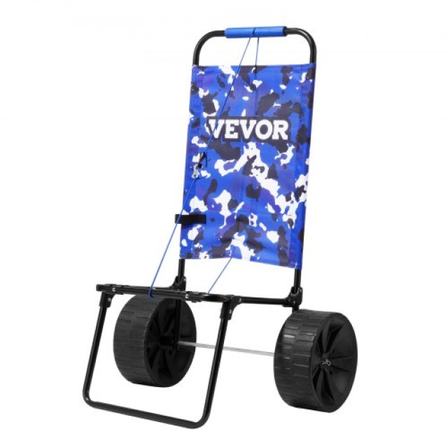 VEVOR Καρότσι Παραλίας με Μεγάλες Ρόδες, 69LBS Φορτίο, Αναδιπλούμενο για Πικνίκ, Κάμπινγκ, Ψάρεμα, Κηπουρική  STTCXG10INCH3UV59V0