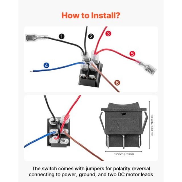 VEVOR Διακόπτης Rocker 6 Ακίδων Αναστροφής Πολικότητας 3 Θέσεων (ON... VEVOR Διακόπτης Rocker 6 Ακίδων Αναστροφής Πολικότητας 3 Θέσεων (ON...