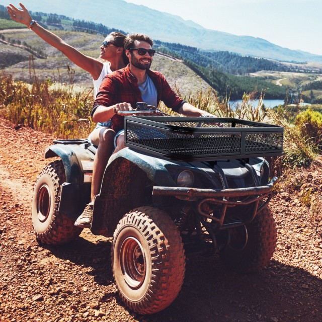 Costway ATV Μπροστινό Καλάθι Φορτίου με Μεταλλικό Πλαίσιο και Σχέδι...