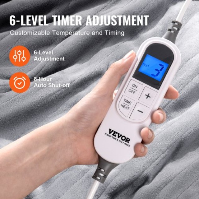 VEVOR  Ηλεκτρική Κουβέρτα 130 x 160 cm Μαλακό Φλις Δώρο για Γιαγιά ...