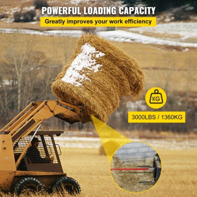 Δόρυ Σανό VEVOR 49 3000 lbs, Κόκκινο με 2 Σταθεροποιητές  CM45X12503000DTT1V0