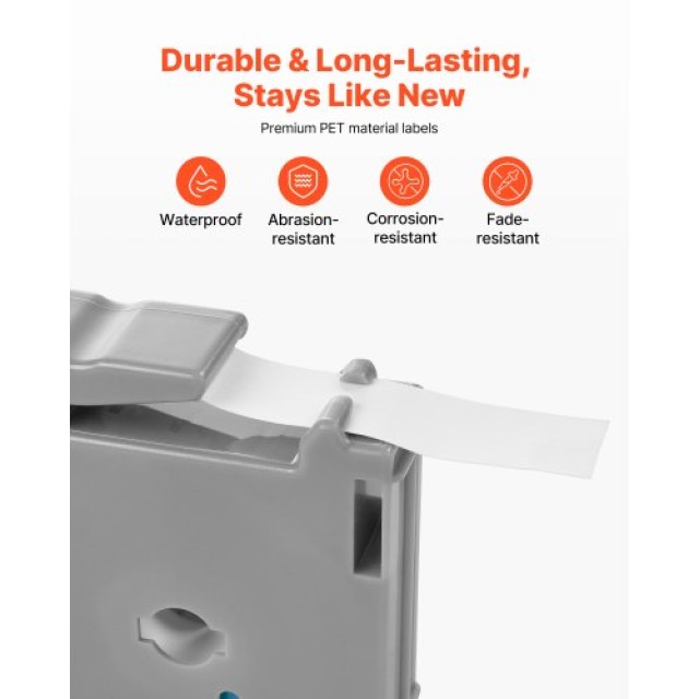 VEVOR Ταινία Ετικετογράφου 4 Πακέτα 12 mm Μαύρο σε Λευκό Ανταλλακτι... VEVOR Ταινία Ετικετογράφου 4 Πακέτα 12 mm Μαύρο σε Λευκό Ανταλλακτι...