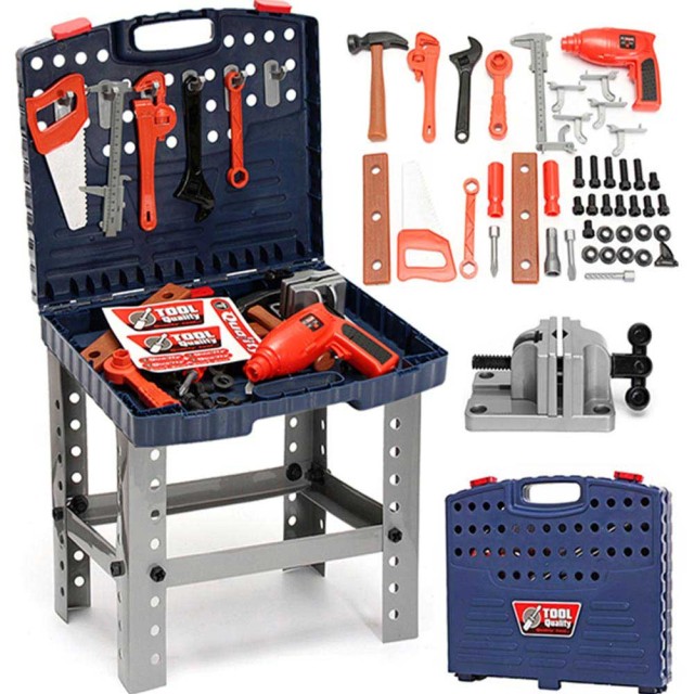 BAKAJI  Παιδικός Πάγκος Εργασίας 69 Τεμαχίων Κλειστή Βαλιτσάκι με Π...