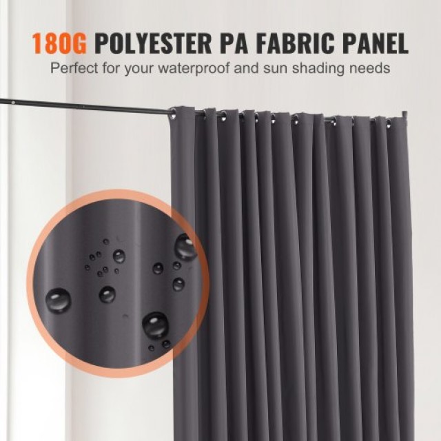 VEVOR Φορητό Διαχωριστικό Δωματίου με Ρόδες Γκρι Οθόνη Απορρήτου BL...