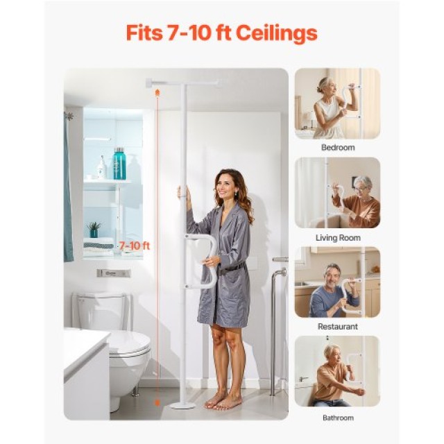 VEVOR Κοντάρι Μεταφοράς Δαπέδου-Οροφής 300 Λίβρες για 7-10 Πόδια Ορ...