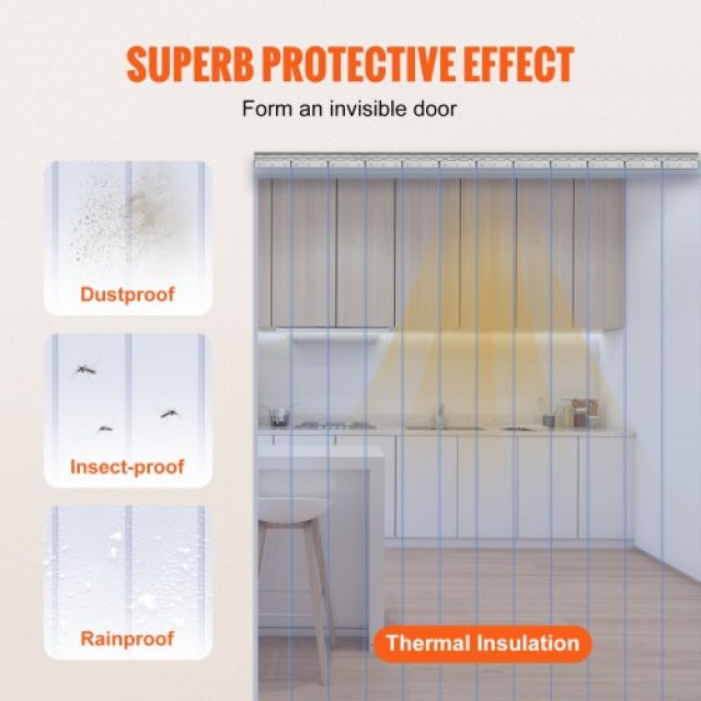 Διαφανής Πόρτα PVC VEVOR 72 x 96 για Ψυγείο/Καταψύκτη  PZMLPZPTLGGHMRDOEV0