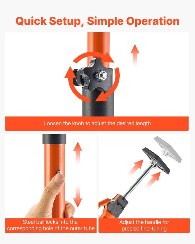 VEVOR Ρυθμιζόμενος Υποστηρικτικός Πόλος Ντουλαπιών 49-115 εκ. ZXKSC... VEVOR Ρυθμιζόμενος Υποστηρικτικός Πόλος Ντουλαπιών 49-115 εκ. ZXKSC...