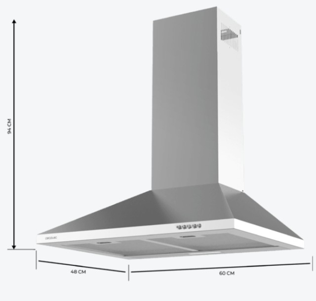 Απορροφητήρας Bolero Flux PM 903500 60 cm Ανοξείδωτο Ατσάλι 65 W CEC-02849 Cecotec