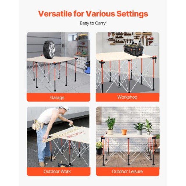 VEVOR Φορητή Πτυσσόμενη Βάση Εργασίας 1589 kg BXSGZTPPSL4FOJFJN001V0