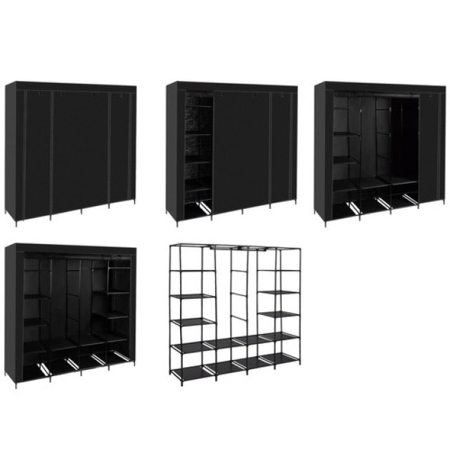 Πτυσσόμενη υφασμάτινη ντουλάπα 170 x 42 x 170 cm Ruhhy 23740
