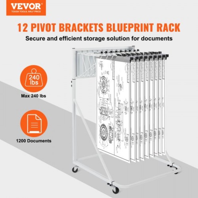 Φορητή Θήκη Σχεδίων VEVOR με 12 Βραχίονες 240 lbs  LTJJS12CYDS0N873YV0