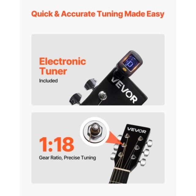 VEVOR Σετ Κιθάρας Dreadnought Ακουστική Φυσικό Χρώμα για Αρχάριους ... VEVOR Σετ Κιθάρας Dreadnought Ακουστική Φυσικό Χρώμα για Αρχάριους ...