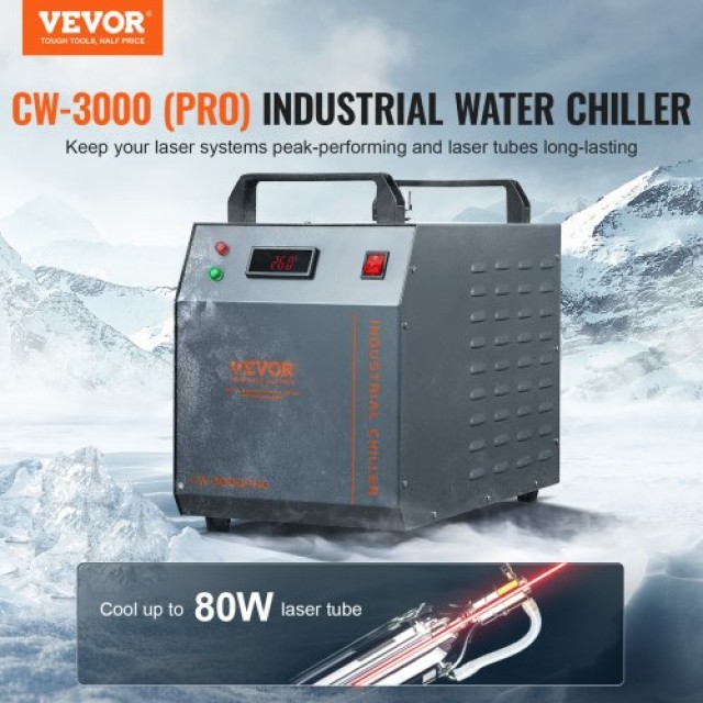 VEVOR  Βιομηχανικός Ψύκτης Νερού CW-3000(PRO), 150W, Αερόψυκτος, 12...