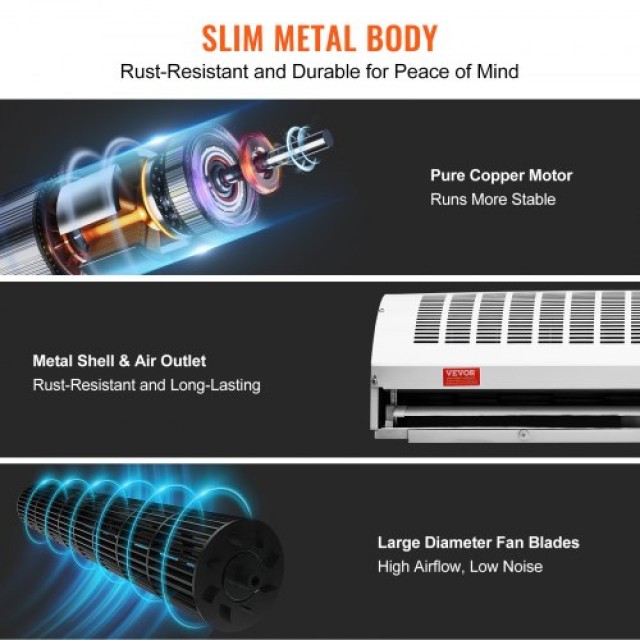 VEVOR 1.2m Επαγγελματική Αεροκουρτίνα Εσωτερικού Χώρου, 2 Ταχύτητες... VEVOR 1.2m Επαγγελματική Αεροκουρτίνα Εσωτερικού Χώρου, 2 Ταχύτητες...