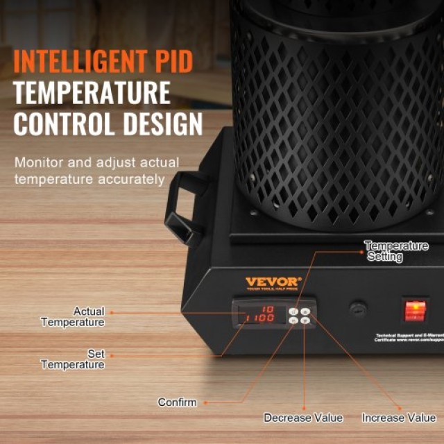 VEVOR Ηλεκτρικός Κλίβανος Τήξης Χρυσού 1350W με Γραφίτες 1kg & 3kg ...