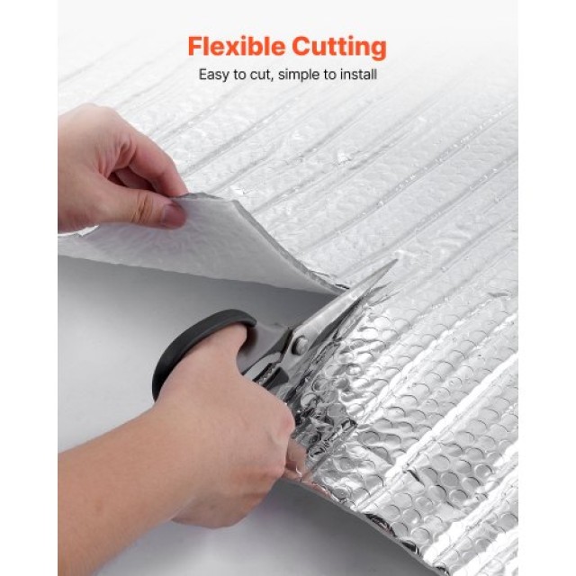 VEVOR Ανακλαστικό Μονωτικό Ρολό Διπλής Στρώσης Φυσαλίδων για Θερμικ...