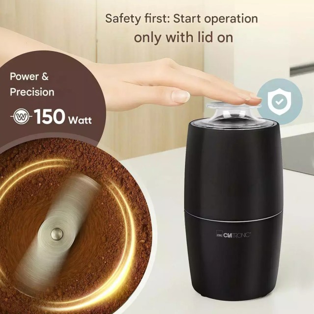 Ηλεκτρικός Μύλος Καφέ 150W – Χωρητικότητα 60gr Μαύρο KSW3806 Clat... Ηλεκτρικός Μύλος Καφέ 150W – Χωρητικότητα 60gr Μαύρο KSW3806 Clat...