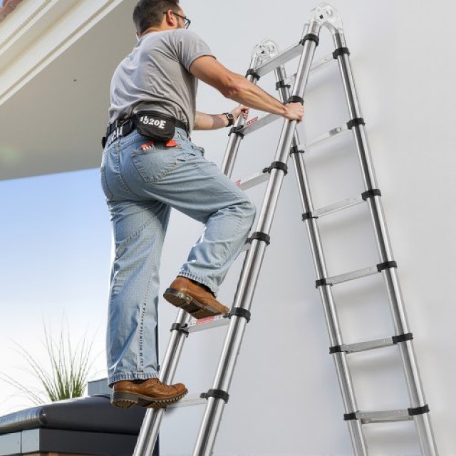 VEVOR Σκάλα Τηλεσκοπική Ανοξείδωτη 16.5 ft Επέκτασης AZXSSTTNLSLKAO...