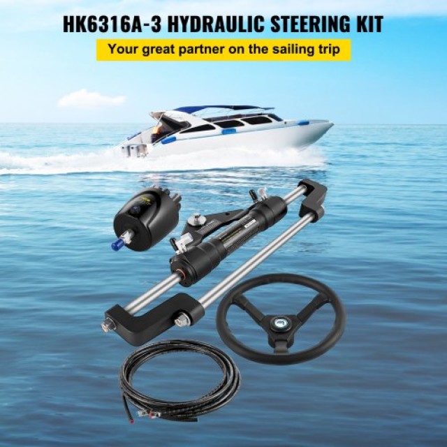 Σετ Υδραυλικής Τιμονιέρας VEVOR 300HP για Σκάφη  YYDJHK6400A-3TJ16V0