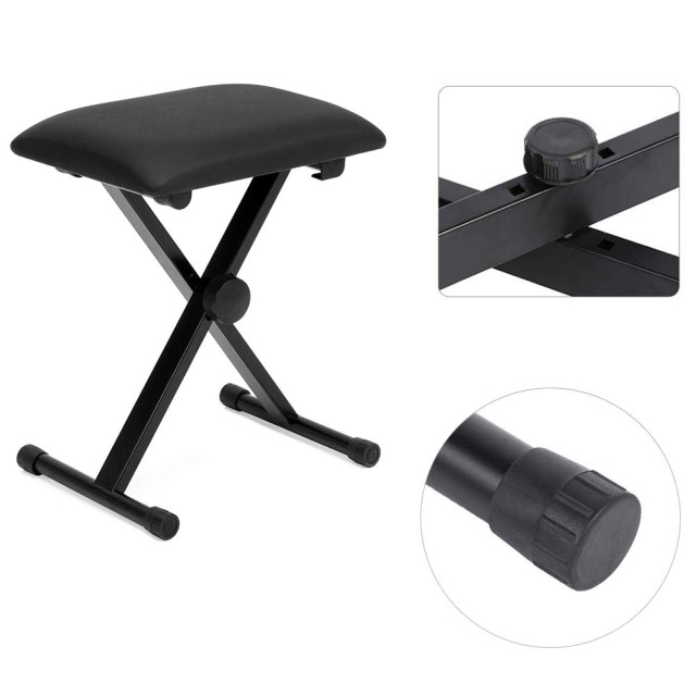 BAKAJI Ρυθμιζόμενο Μεταλλικό Σκαμπό για Πλήκτρα, Πιάνο και Ντραμς 0... BAKAJI Ρυθμιζόμενο Μεταλλικό Σκαμπό για Πλήκτρα, Πιάνο και Ντραμς 0...