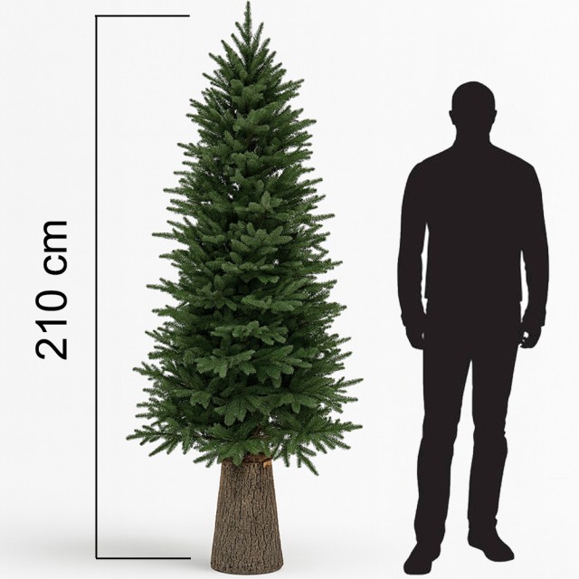 BAKAJI Ρεαλιστικό Χριστουγεννιάτικο Δέντρο Royal 210 cm Slim Base μ...