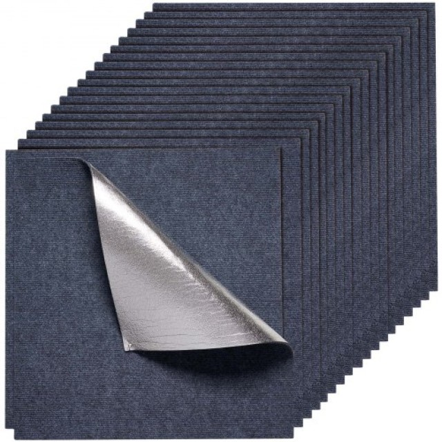 VEVOR Αυτοκόλλητα Πλακάκια Χαλιού 610x610 mm Γκρι (15 Τεμάχια) ZZFK...