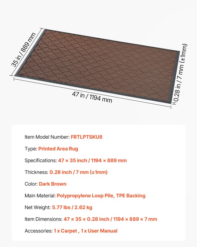 VEVOR Μεγάλο Αντιολισθητικό Χαλί Εισόδου για Εσωτερικούς και Εξωτερ... VEVOR Μεγάλο Αντιολισθητικό Χαλί Εισόδου για Εσωτερικούς και Εξωτερ...