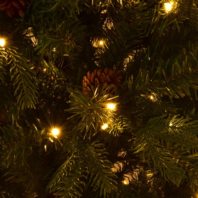 Costway  Τεχνητό Χριστουγεννιάτικο Δέντρο με LED Φωτάκια 210 εκ. Πρ...