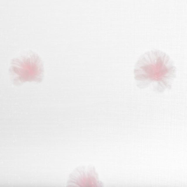 Διάφανη Κουρτίνα με Πομ Πομ 140 x 240 cm Ροζ 158738A Atmosphera