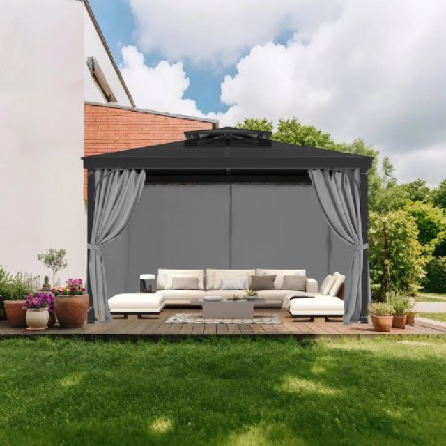 VEVOR Γκρι Αδιάβροχες Κουρτίνες Κιόσκι 10 x 10 x 6.7 SMLTCL10FT10N4...