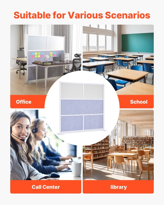 VEVOR Διαίρισμα Γραφείου 1778 x 1778 mm με Παράθυρα Αμμοβολής BGSGD... VEVOR Διαίρισμα Γραφείου 1778 x 1778 mm με Παράθυρα Αμμοβολής BGSGD...