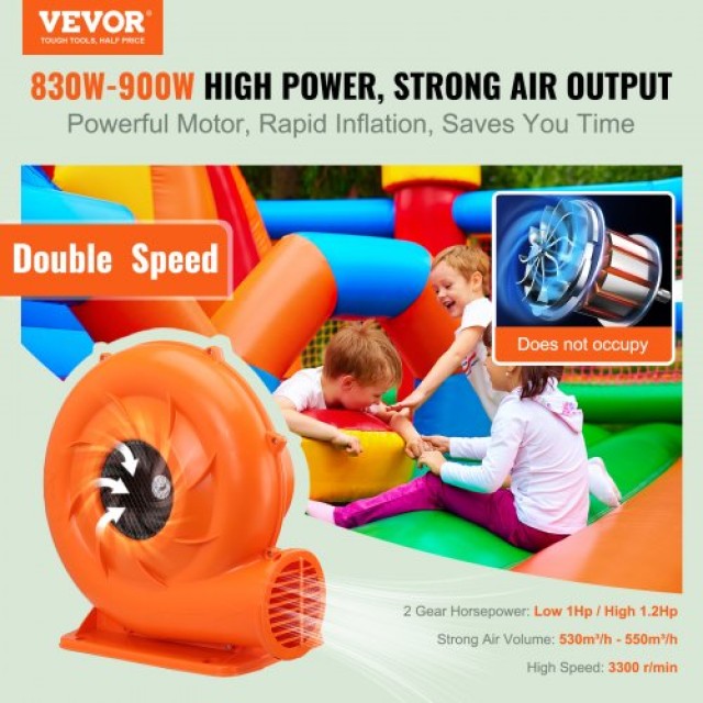 VEVOR Φυσητήρας για Φουσκωτό Κάστρο 900W 550 m³/h  QMFJD950W221M7H2LV2