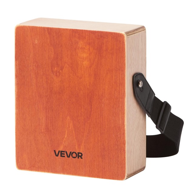 VEVOR Ξύλινο Κρουστό Κιβώτιο Cajon με Χορδές Κιθάρας και Τσάντα Μετ...