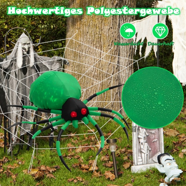 Costway  Φουσκωτή Αράχνη με Φωτισμό για το Halloween TX10003DE