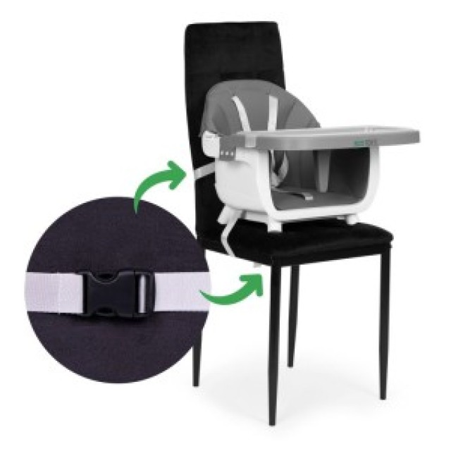 ECOTOYS Καρεκλάκι φαγητού και καθισματάκι 2 σε 1 για παιδιά, γκρι H...