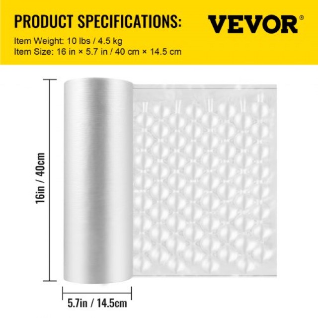 VEVOR Φιλμ Αερόσακου 984Ft, 16 για Μηχανή Περιτυλίγματος  KQCQD000000000001V0