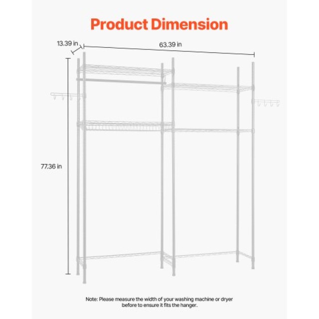 VEVOR Ράφι Αποθήκευσης Πλυντηρίου 4 Επιπέδων Λευκό LDXYJZJTJK2PMAVZ...