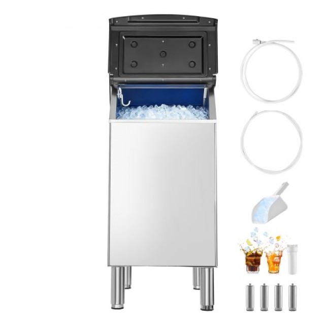 VEVOR Επαγγελματική Παγομηχανή με Κάδο Αποθήκευσης, Χωρητικότητα 13...