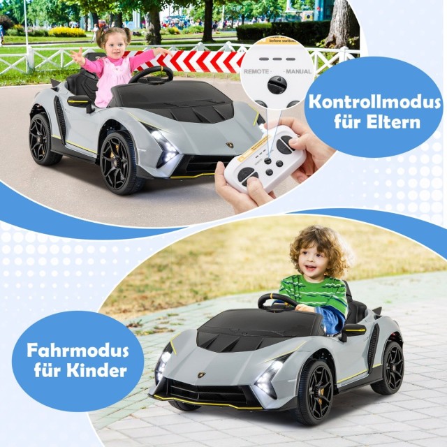 Costway  Ηλεκτρικό Παιδικό Αυτοκίνητο Lamborghini με Υδραυλικές Πόρτες και LED Φώτα TQ10297DE-GR