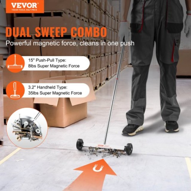 Μαγνητική Σκούπα VEVOR 15 με Ρόδες - Τηλεσκοπικό Εργαλείο Συλλογής ... Μαγνητική Σκούπα VEVOR 15 με Ρόδες - Τηλεσκοπικό Εργαλείο Συλλογής ...