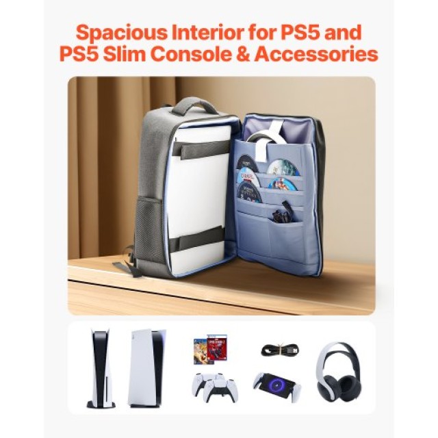 VEVOR Σακίδιο Πλάτης Ταξιδιού για Playstation 5 Slim PS5YSBQBYBTYH6...