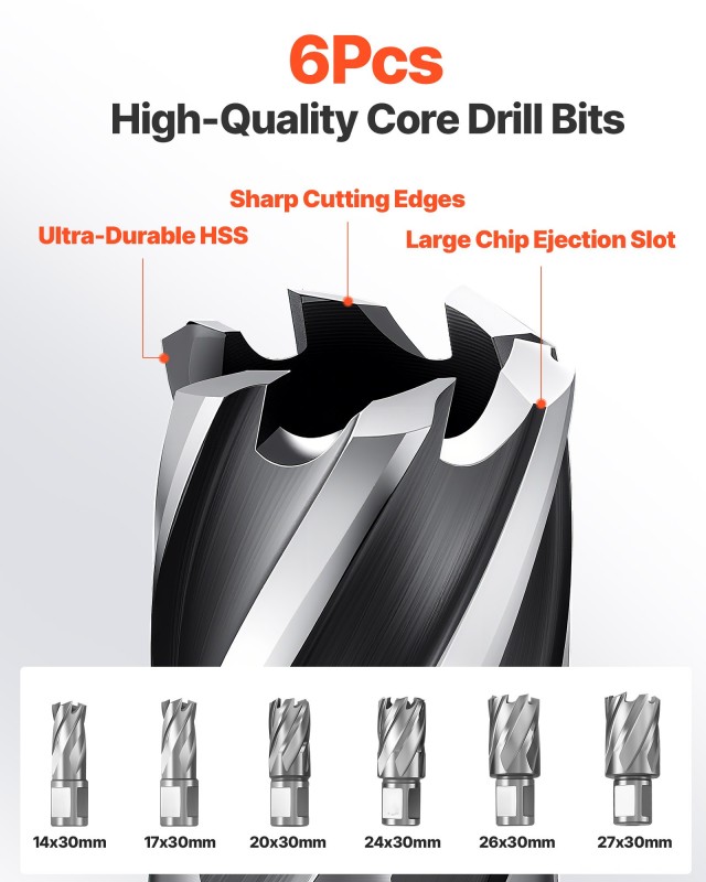 VEVOR Μαγνητικό Δράπανο Χαμηλού Προφίλ 1300W 35mm Διατρ. Διάμετρος ...