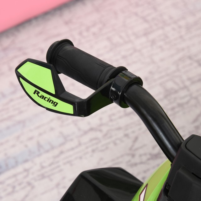 HOMCOM Quad για Παιδιά 18-36 Μηνών με Χειροκίνητη Πίεση με Ενσωματωμένα σε PP και Μέταλλο 44x67.5x38 cm Πράσινο 370-096GN