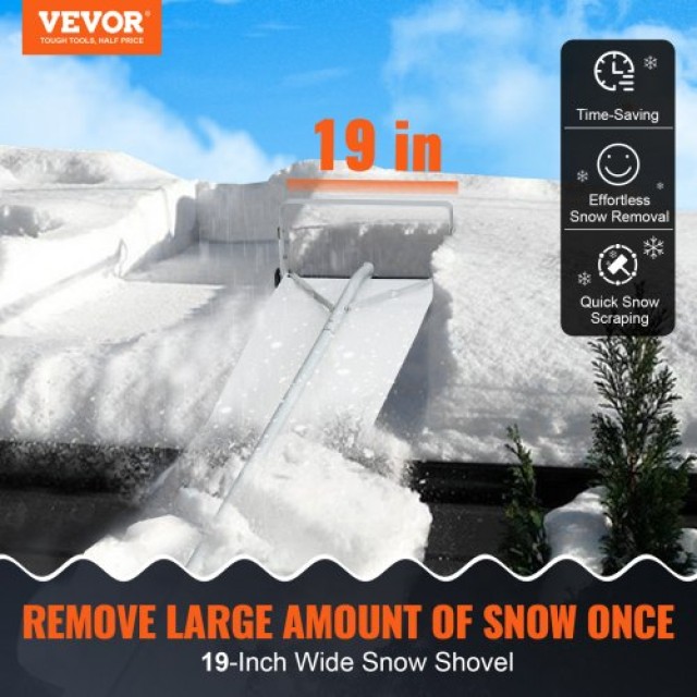 VEVOR Χιονοφτυάρι Στέγης 30ft με Υφασμάτινη Ολίσθηση και Ρόδες  WDP30YCGDSLHUWNL3V0