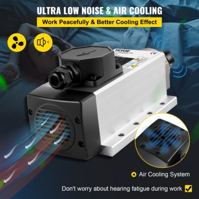 VEVOR Αερόψυκτο Μοτέρ 2.2KW CNC 220V ER20 24000 RPM για Φρέζα/Χαρακ...