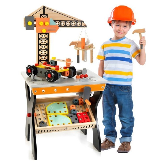 Παιδικός Ξύλινος Πάγκος Εργασίας 67x31,5x35 cm Ecotoys TL812003