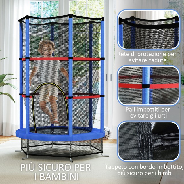 HOMCOM Τραμπολίνο για Παιδιά 3-6 Ετών με Δίχτυ Προστασίας, 6 Στύλου... HOMCOM Τραμπολίνο για Παιδιά 3-6 Ετών με Δίχτυ Προστασίας, 6 Στύλου...