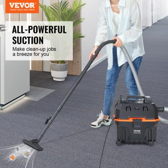 VEVOR Υγρού/Ξηρού Σκούπα 15L 5 HP με Ακροφύσια Μαύρη  SYGSZKXCQ15LJTZBFV2