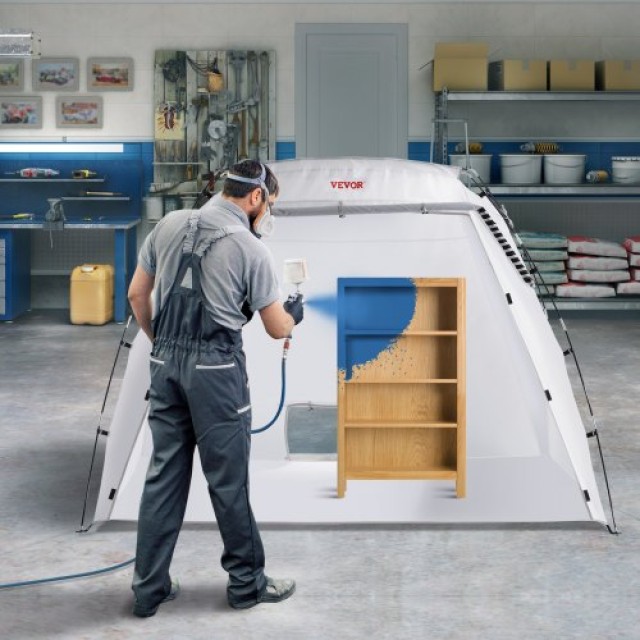 Φορητή Σκηνή Βαφής VEVOR 7.5x5.2x5.2ft με Δάπεδο & Δίχτυ  BXSPQ906262INUCO9V0