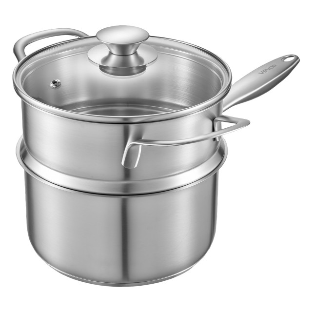 VEVOR Ανοξείδωτη Χύτρα Με Ατμομάγειρα 2.5 QT (18 x 9.5 cm) BXGJG25Q... VEVOR Ανοξείδωτη Χύτρα Με Ατμομάγειρα 2.5 QT (18 x 9.5 cm) BXGJG25Q...